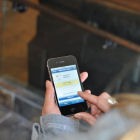 Using social media on a smartphone